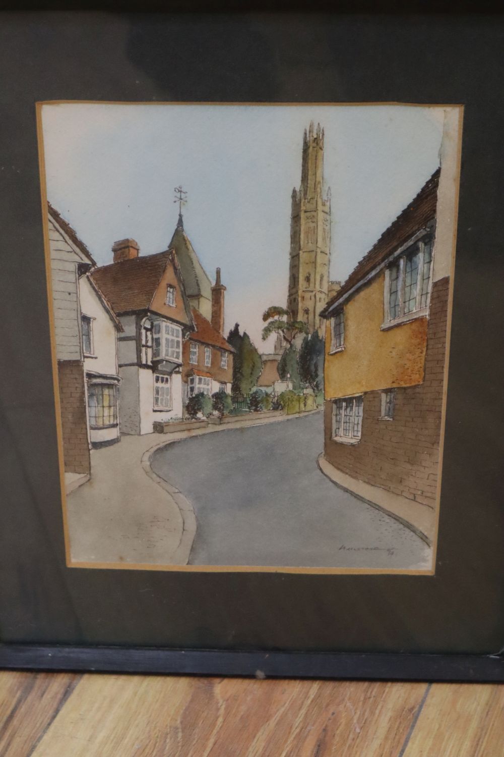 19th century English School, watercolour, Old Halfpenny Gate Stonehouse 1876 and four other watercolours